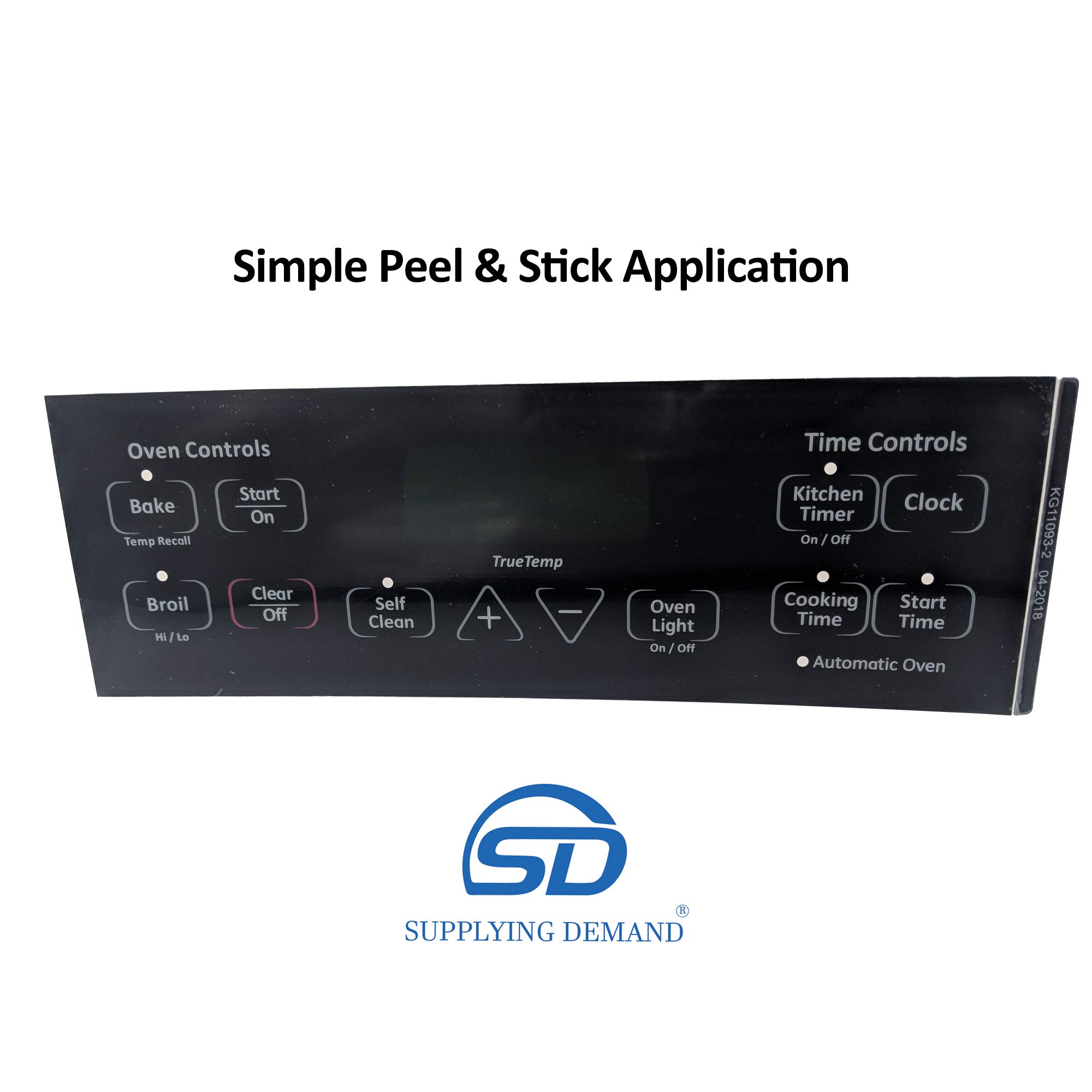 Supplying Demand WB27T11005 Electric Range Black 10 Button Faceplate Graphics Overlay Replacement Model Specific Not Universal - Image 3